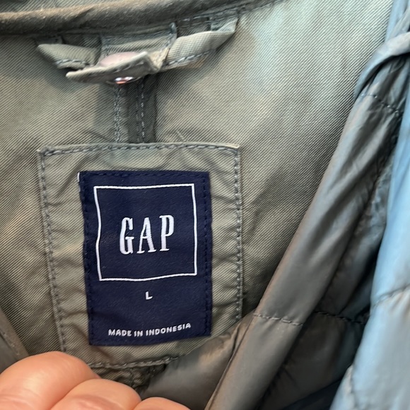 Great 3 in 1 cotton khaki jacket with removable liner vest and removable hood. - Picture 5 of 6